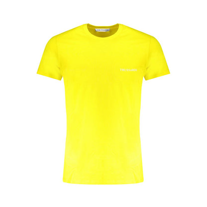 Camiseta de algodón amarilla Trussardi
