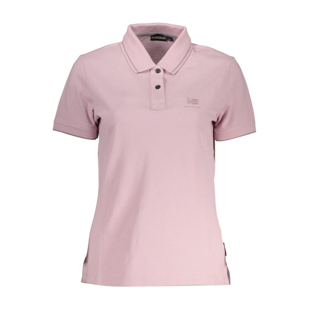 Polo rosa chic con detalles en contraste de Napapijri