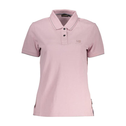 Polo rosa chic con detalles en contraste de Napapijri