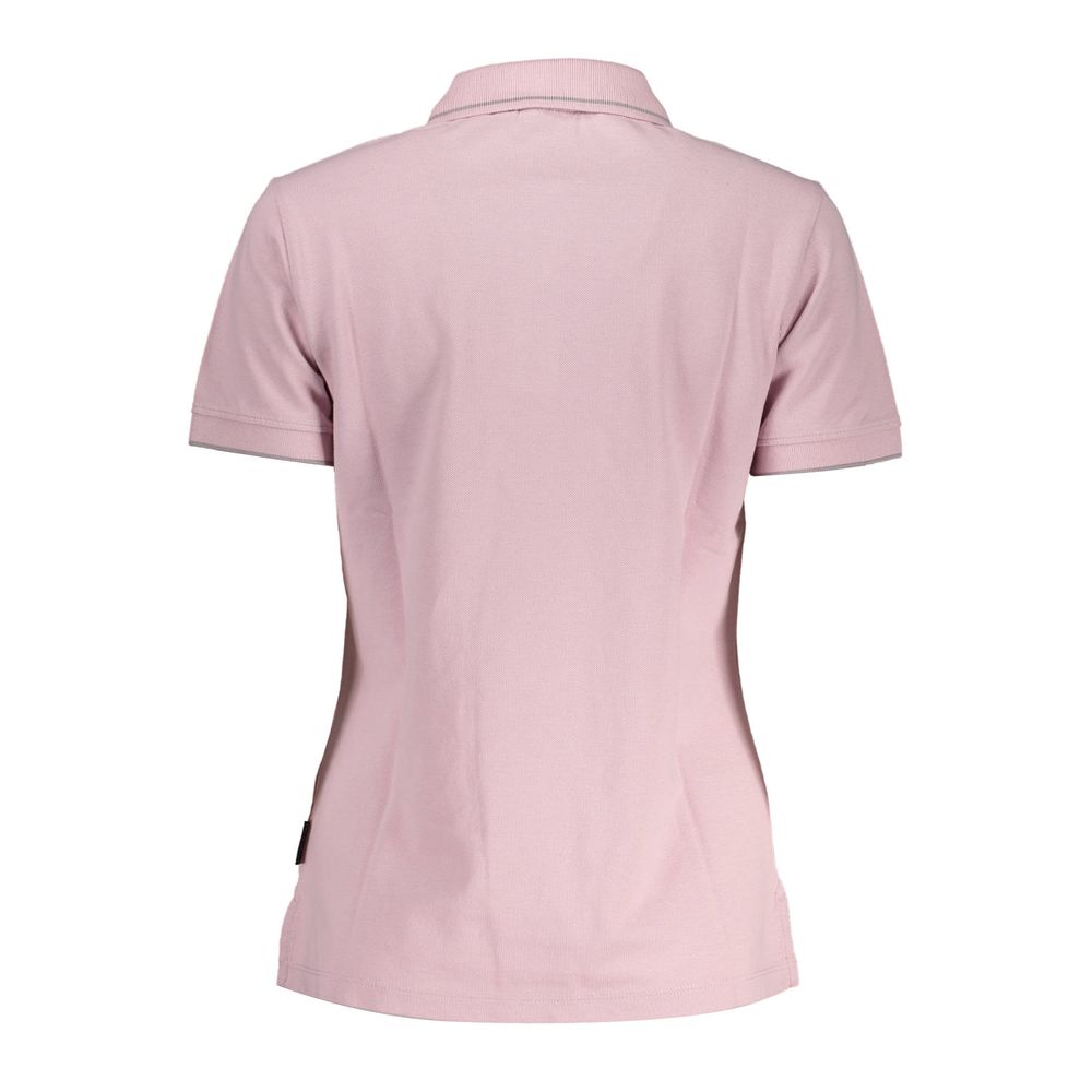 Polo rosa chic con detalles en contraste de Napapijri