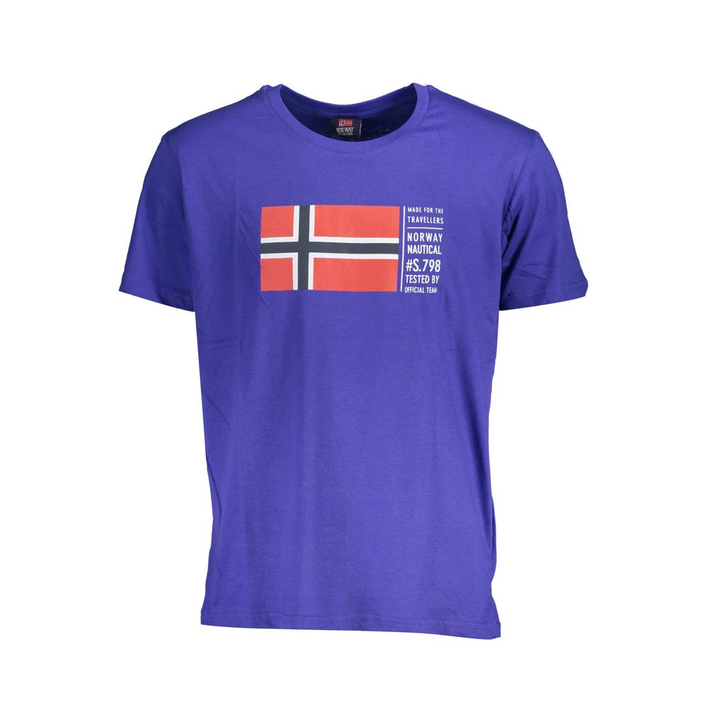Camiseta de algodón azul de Noruega 1963