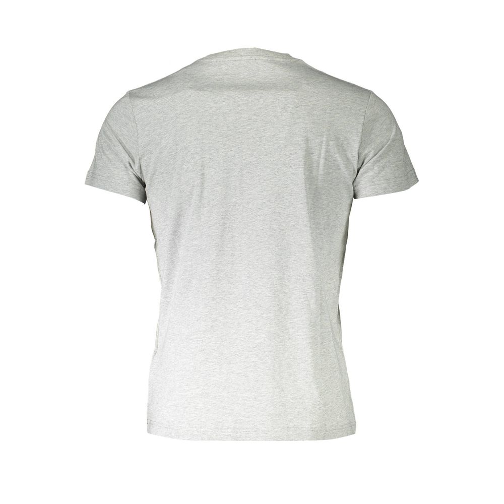 Elegante camiseta gris de manga corta con cuello redondo de Diesel