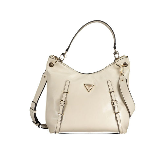 Bolso de mano de polietileno beige