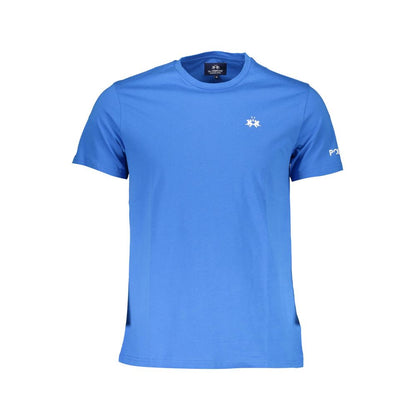 Camiseta elegante con logotipo bordado en azul de La Martina