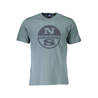 Camiseta de algodón verde con logotipo de North Sails y estampado elegante