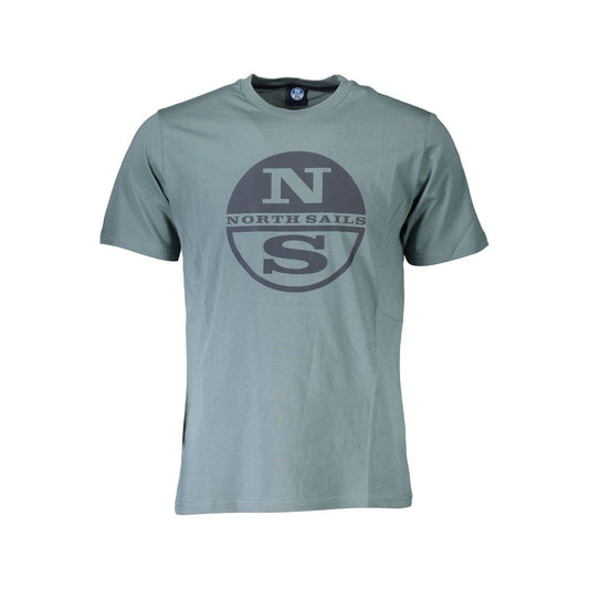 Camiseta de algodón verde con logotipo de North Sails y estampado elegante