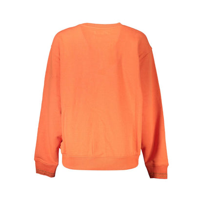 Sudadera naranja vibrante con detalle de logotipo elegante de Desigual