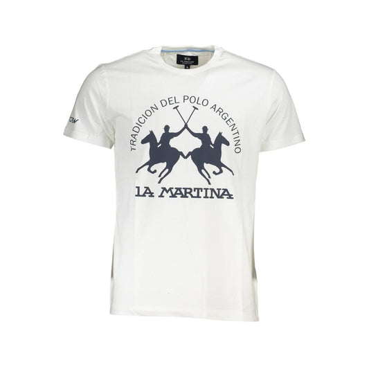 Camiseta blanca elegante con estampado icónico de La Martina
