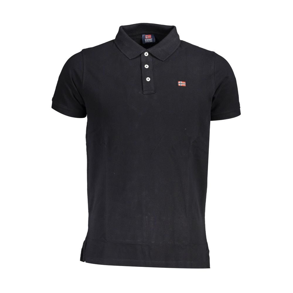 Polo de algodón negro de Noruega 1963