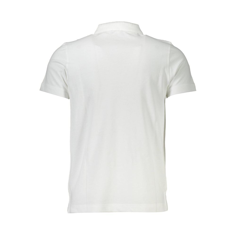 Polo blanco bordado elegante Cavalli Class para hombre