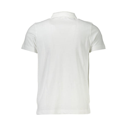 Polo blanco bordado elegante Cavalli Class para hombre
