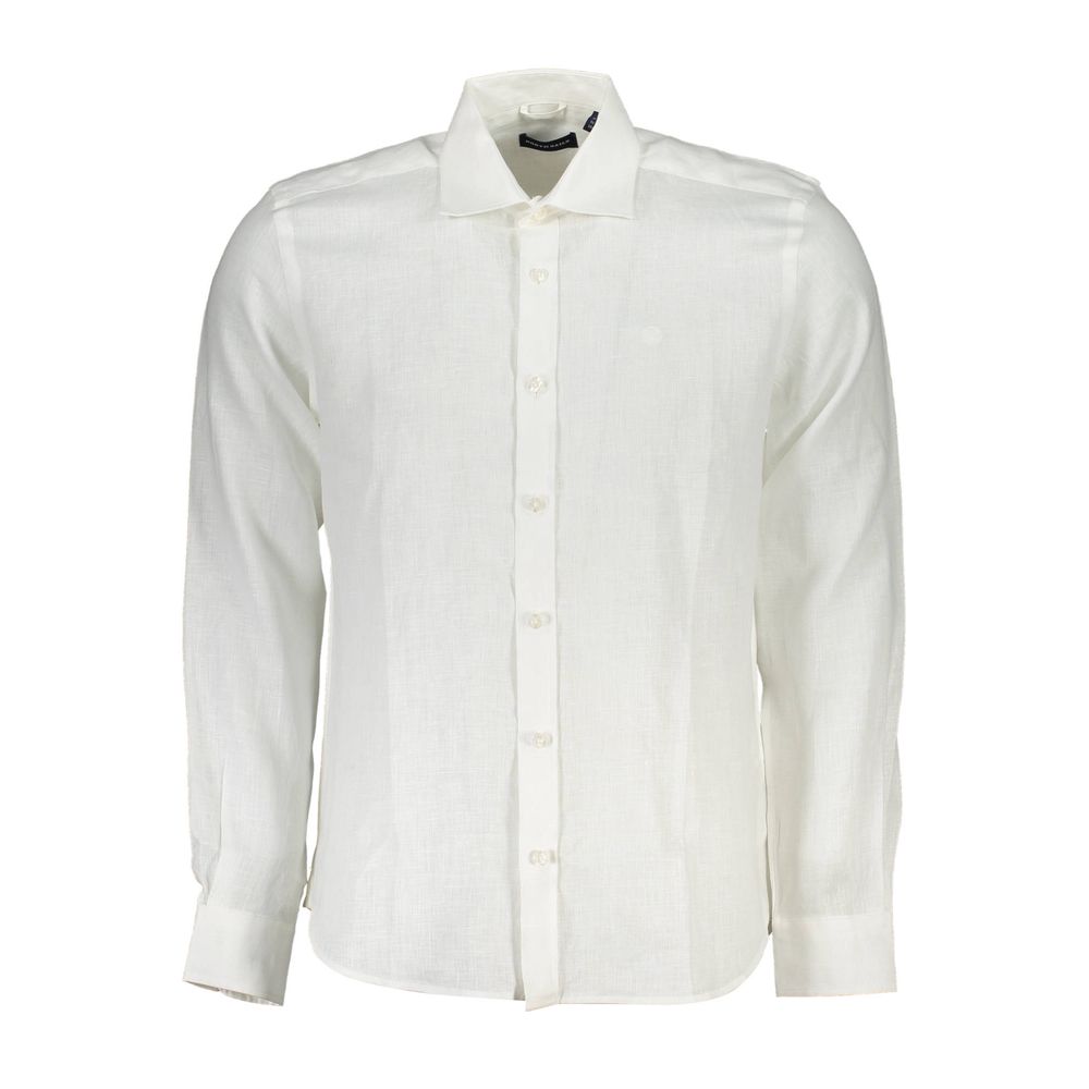 Camisa elegante de lino blanco de manga larga de North Sails