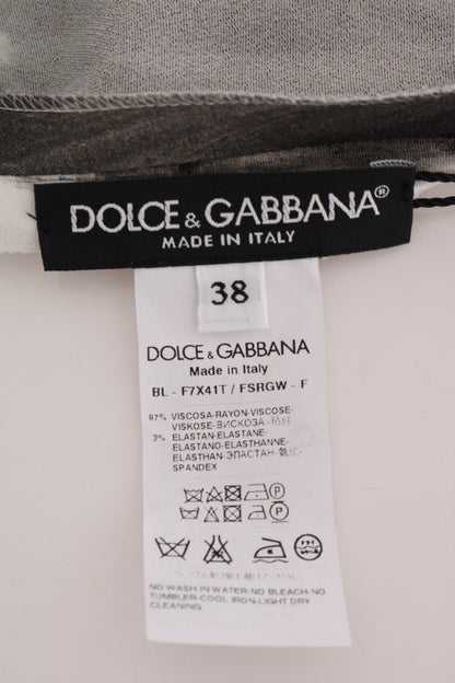 Blusa elástica elegante a rayas de Dolce &amp; Gabbana