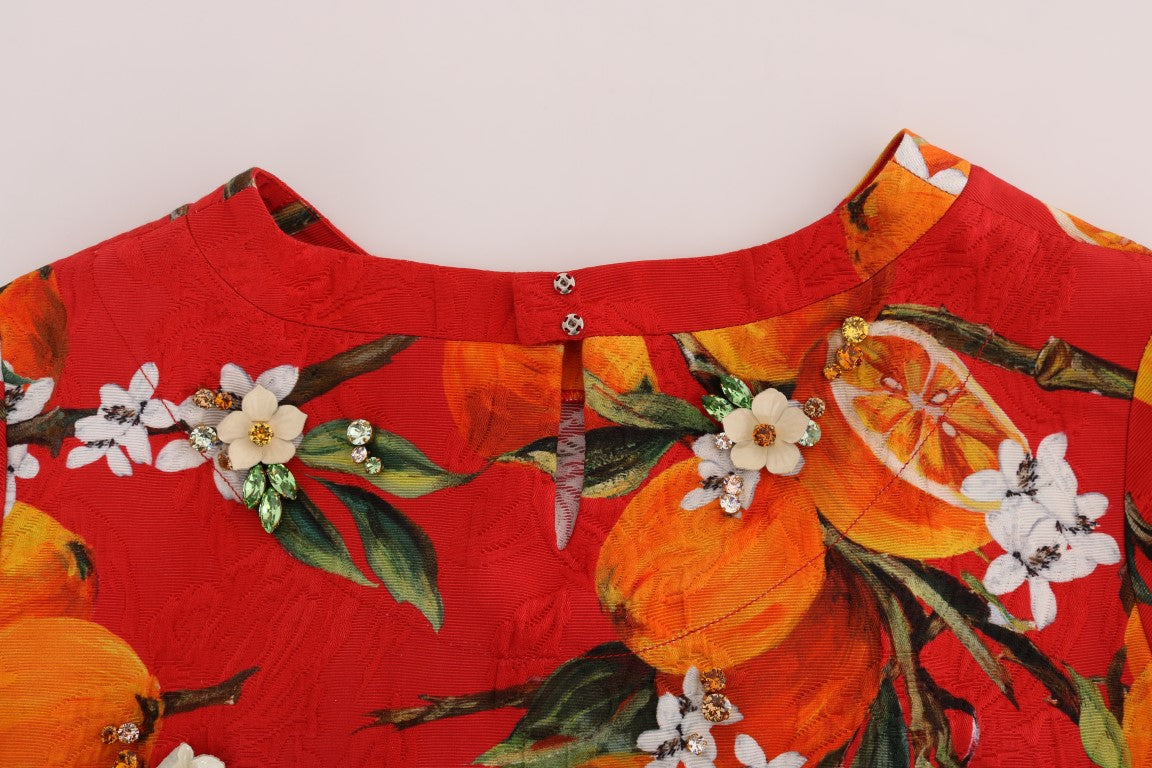 Blusa de crepé adornada con estampado de flores de Dolce &amp; Gabbana