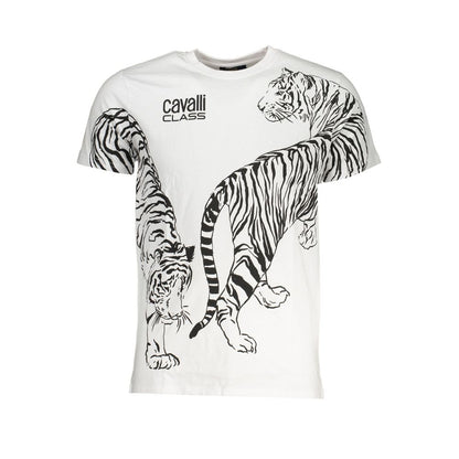 Camiseta de algodón blanca de la clase Cavalli