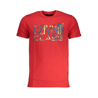Camiseta de algodón roja de la clase Cavalli