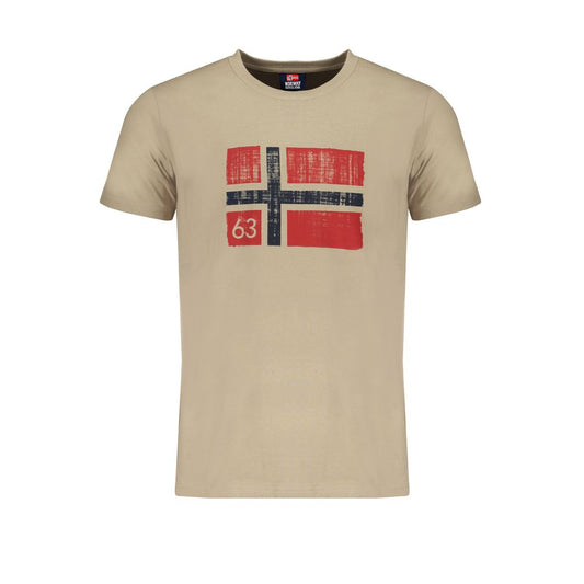Camiseta de algodón beige de Noruega 1963