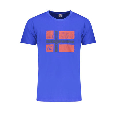 Camiseta de algodón azul de Noruega 1963