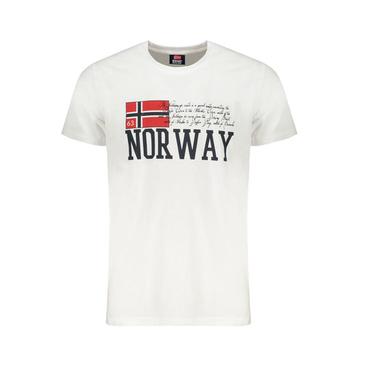 Camiseta de algodón blanca de Noruega 1963