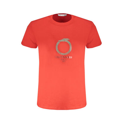 Camiseta de algodón roja Trussardi