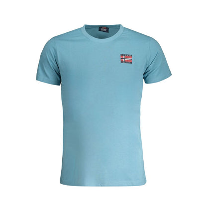Camiseta de algodón azul claro de Noruega 1963