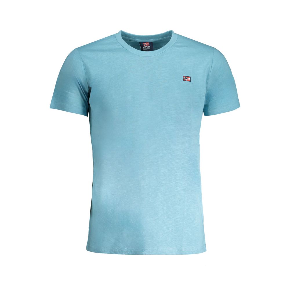 Camiseta de algodón azul claro de Noruega 1963