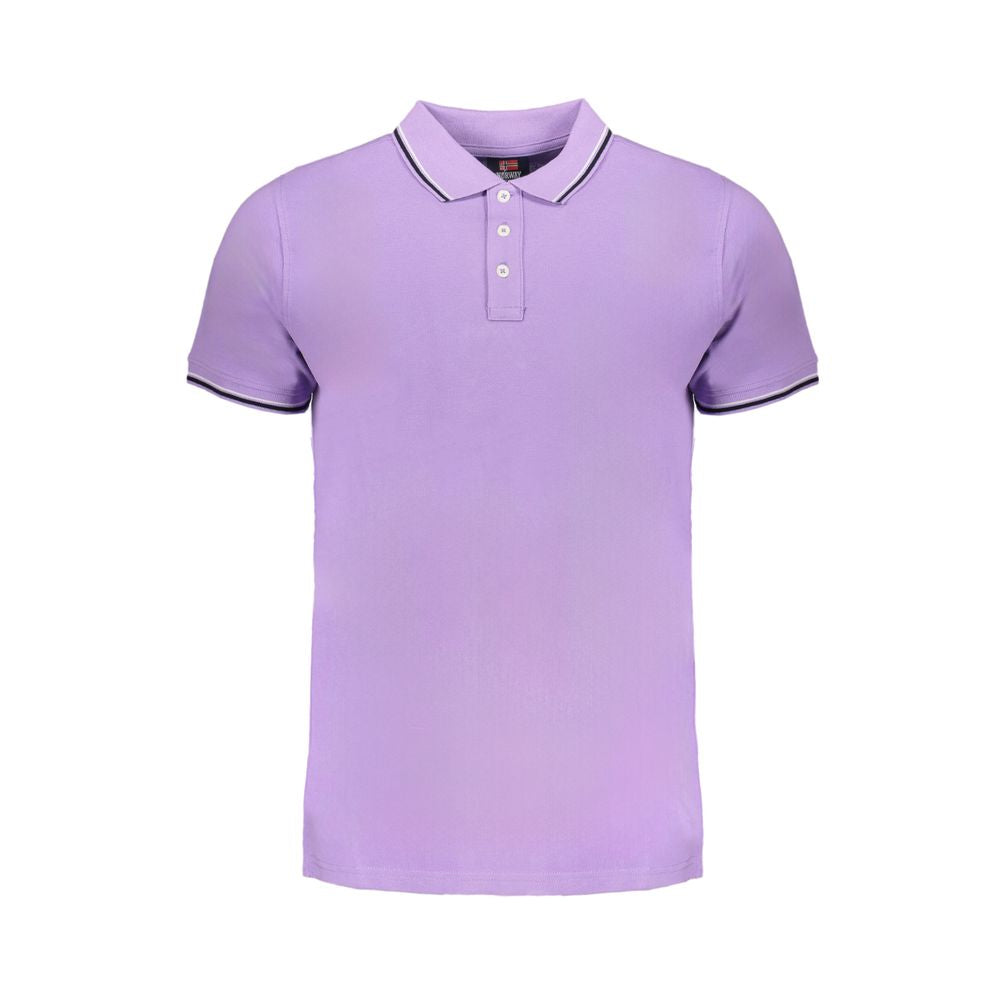 Polo de algodón morado de Noruega 1963
