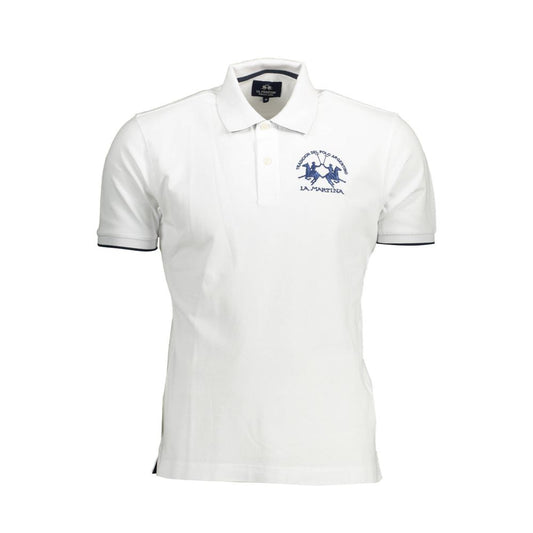 Polo elegante de manga corta blanco para hombre La Martina