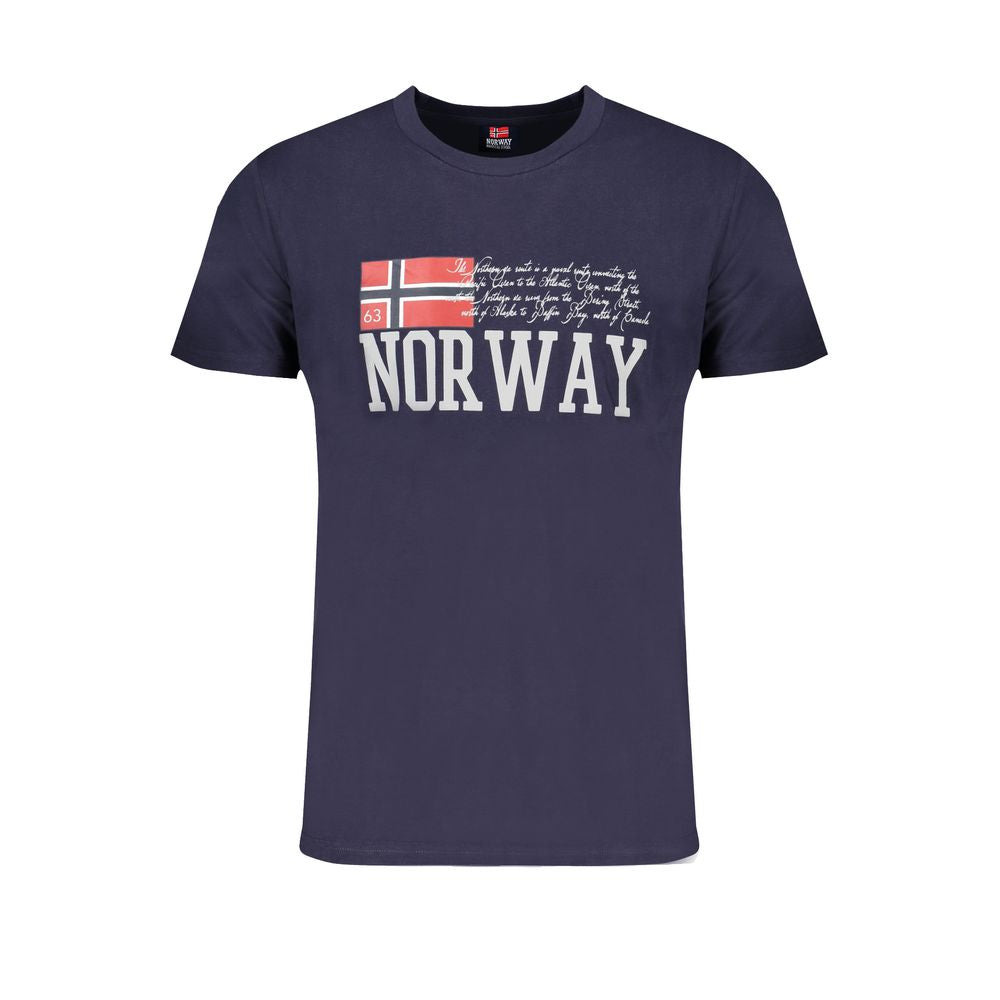 Camiseta de algodón azul de Noruega 1963