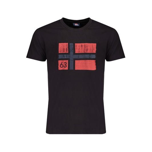 Camiseta de algodón negra Noruega 1963