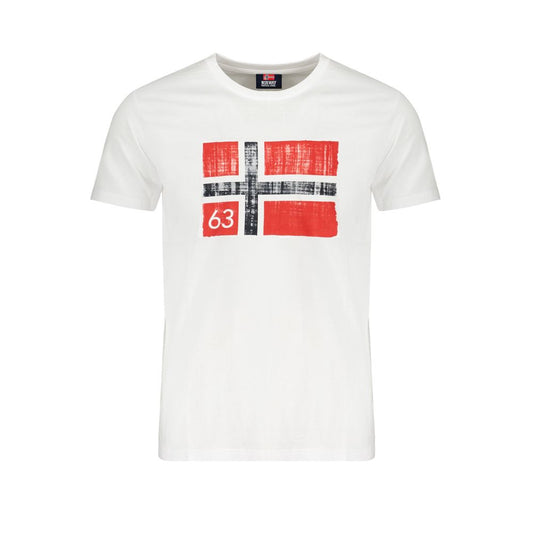 Camiseta de algodón blanca de Noruega 1963