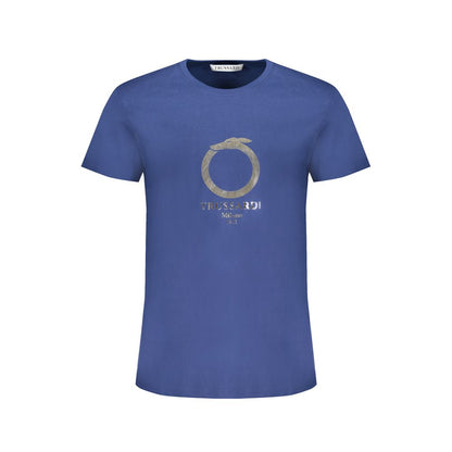 Camiseta de algodón azul Trussardi