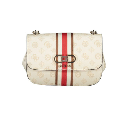 Bolso de mano beige de polietileno Guess Jeans