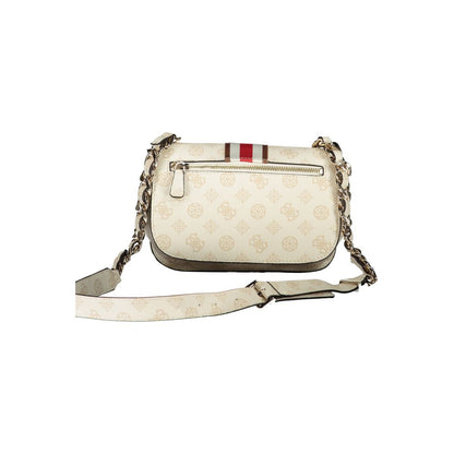 Bolso de mano beige de polietileno Guess Jeans