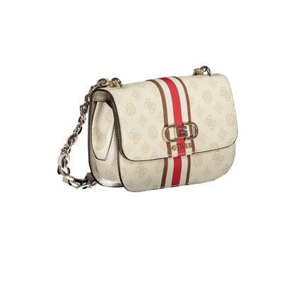 Bolso de mano beige de polietileno Guess Jeans