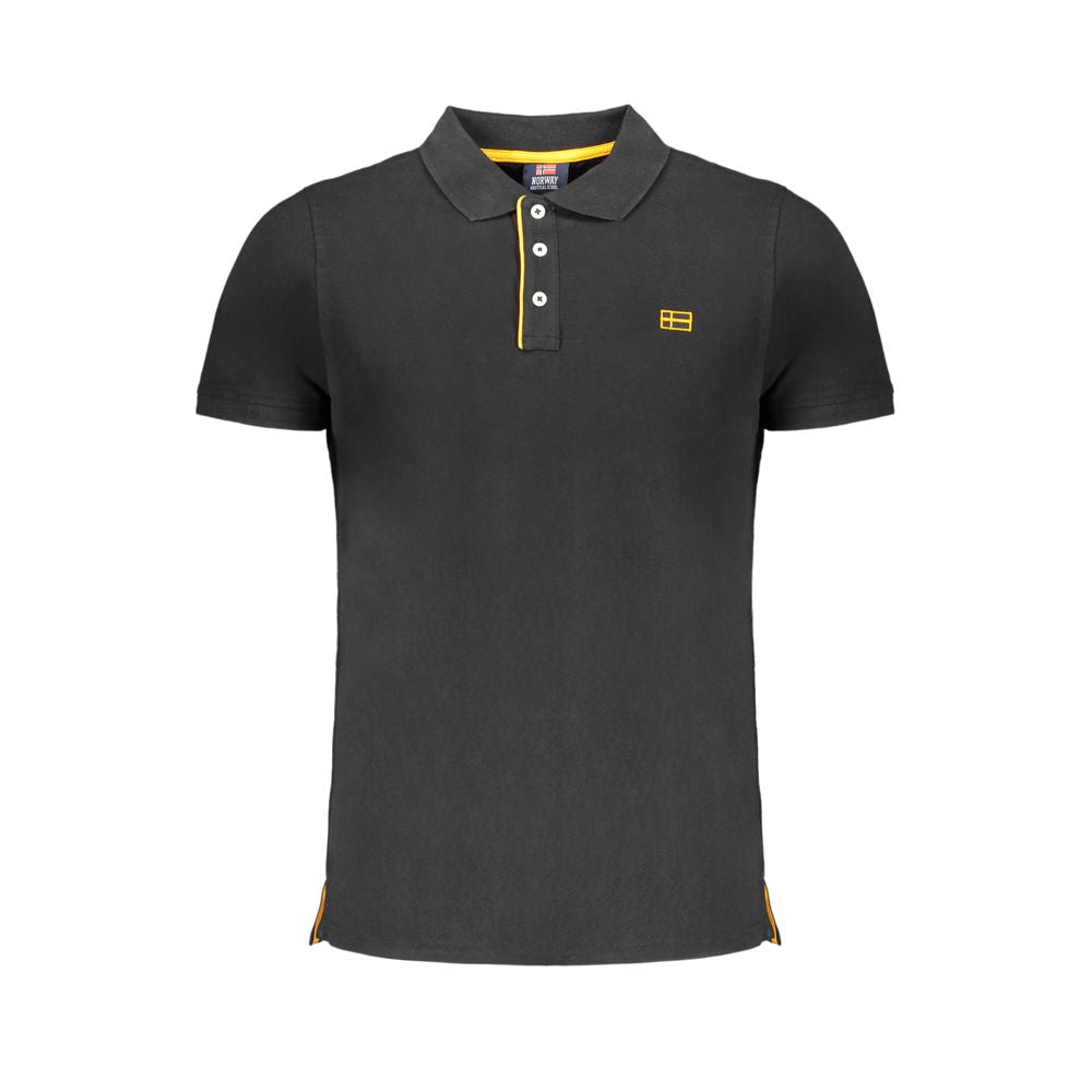 Polo de algodón negro de Noruega 1963
