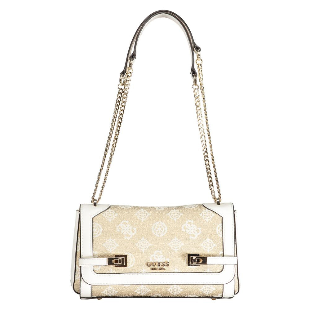 Bolso de mano de algodón blanco Guess Jeans