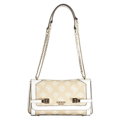 Bolso de mano de algodón blanco Guess Jeans