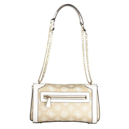 Bolso de mano de algodón blanco Guess Jeans