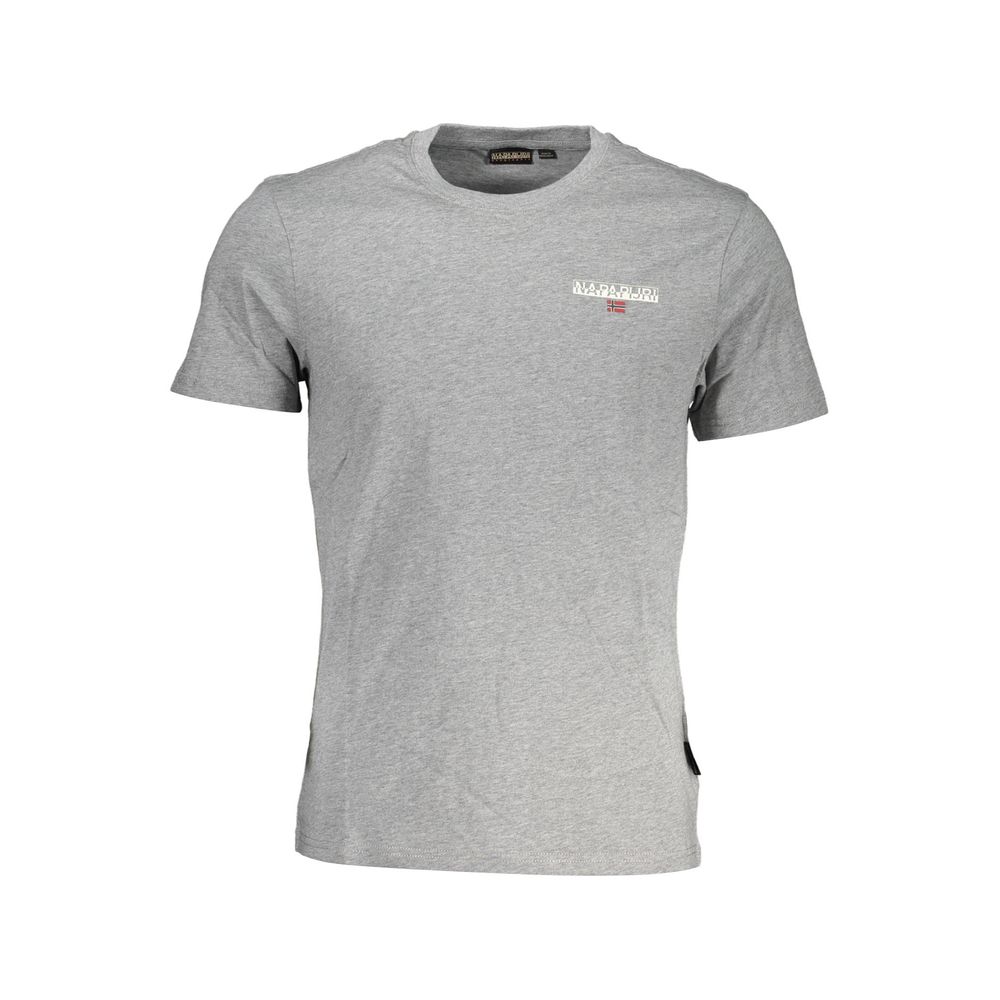 Camiseta clásica de algodón gris con estampado exclusivo de Napapijri