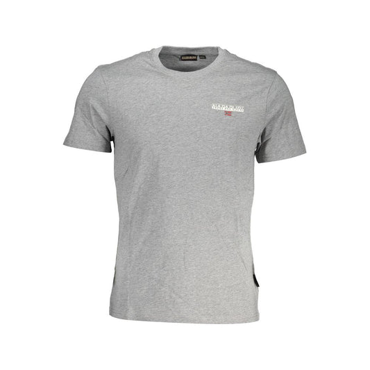 Camiseta clásica de algodón gris con estampado exclusivo de Napapijri