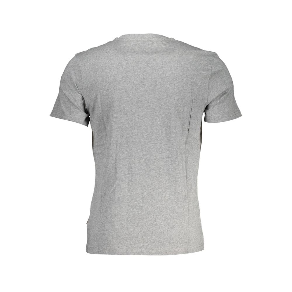 Camiseta clásica de algodón gris con estampado exclusivo de Napapijri