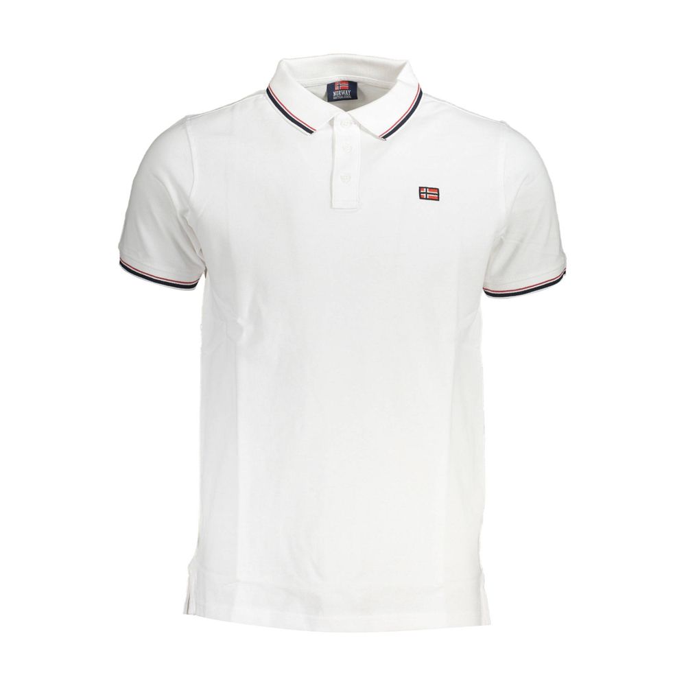 Polo de algodón blanco de Noruega 1963