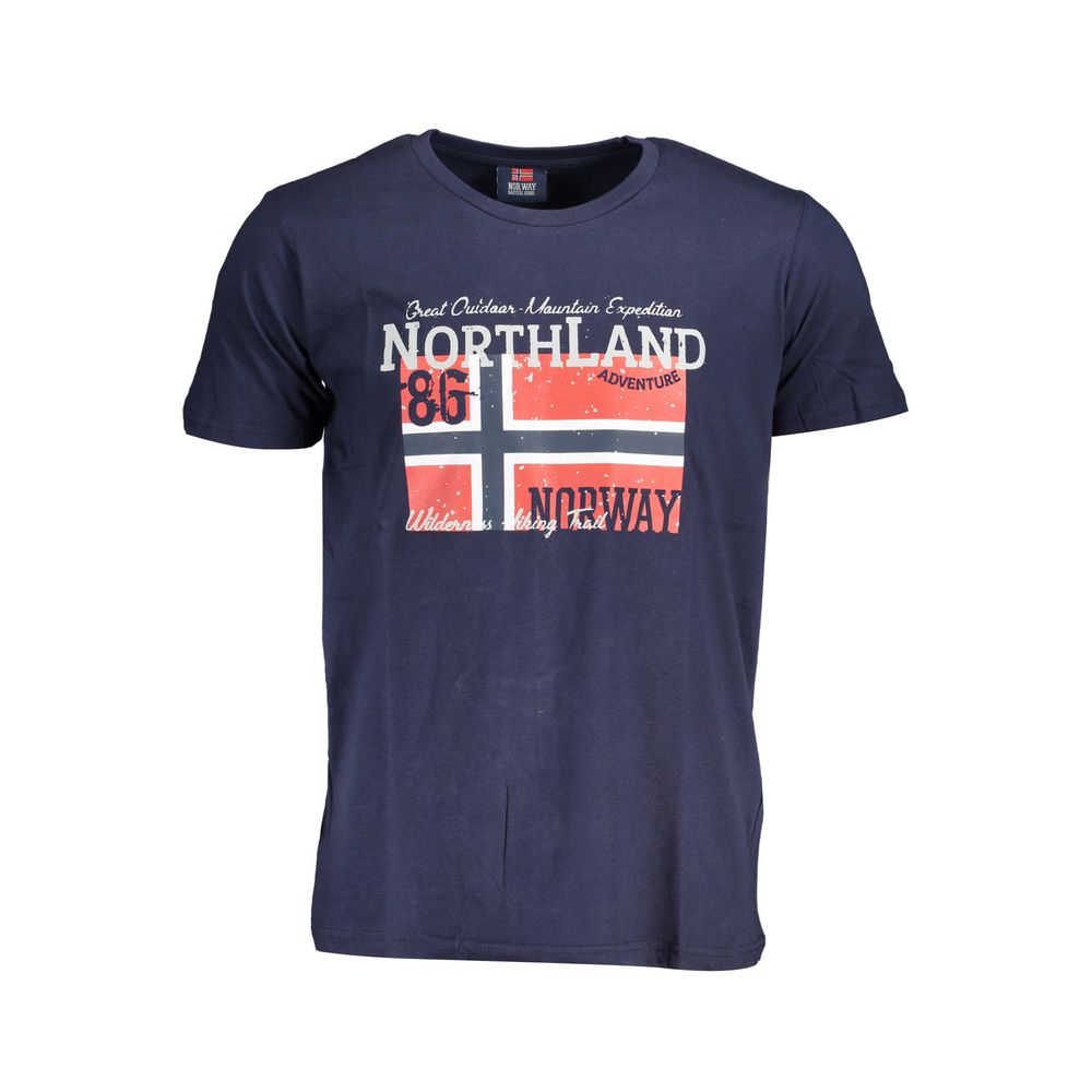 Camiseta de algodón azul de Noruega 1963