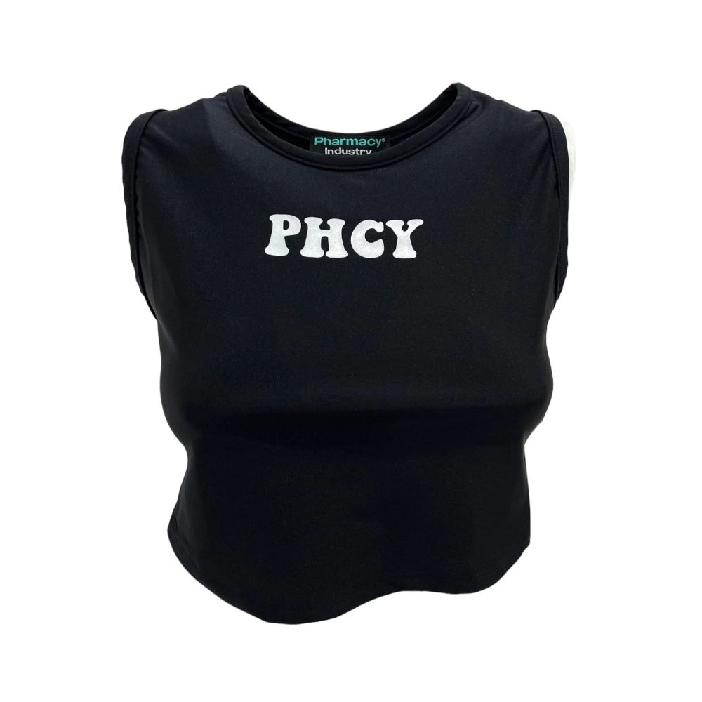 Top elegante sin mangas de lycra con logotipo en el pecho para la industria farmacéutica