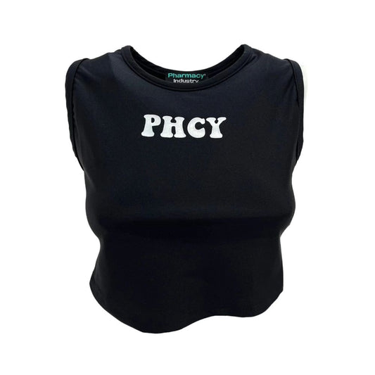 Top elegante sin mangas de lycra con logotipo en el pecho para la industria farmacéutica