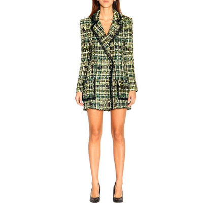 Chaqueta elegante con botones en verde bosque de Elisabetta Franchi