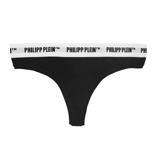 Tanga de algodón negro para mujer de Philipp Plein