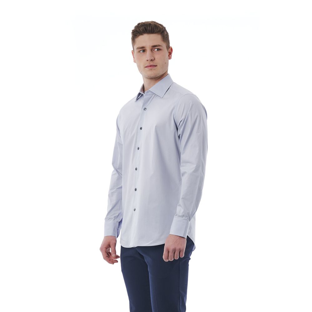 Camisa Bagutta de algodón gris para hombre