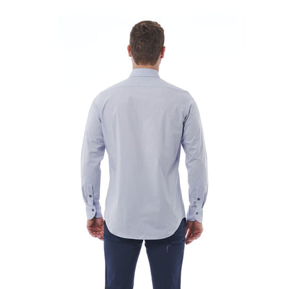 Camisa Bagutta de algodón gris para hombre